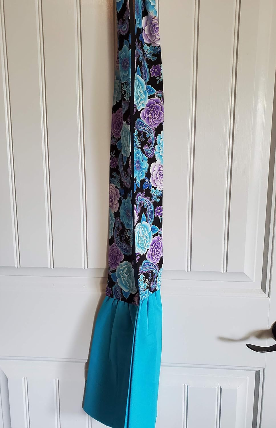 Blue/Purple Floral Neck Towel, Jewel Tone Kitchen Boa, Neck Apron, Kitchen Neck Scarf, Kitchen Scarf, Baker’s Boa, Chef’s Towel, Cooking Towel, Grilling Towel, Gifts under $30