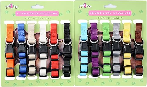 All4pet - Collares de nailon suave para cachorros de identificación para cachorros (12 unidades)