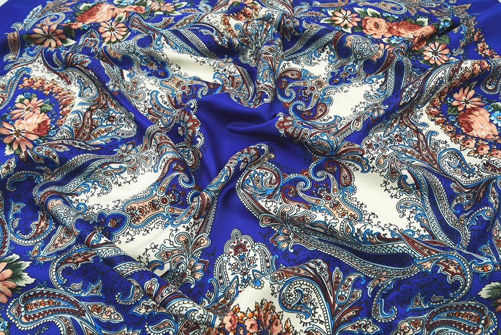 corciova XL 40x40 Satin Square – Oversized Silk-Feel Fashion Scarf for Women, Hair Wrap, Headband, Bandana, Neckwear - Image 5