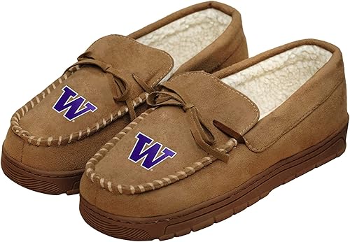 Miniatura 88 de FOCO NCAA NCAA - Pantuflas tipo mocasín con logotipo de equipo universitario para hombre