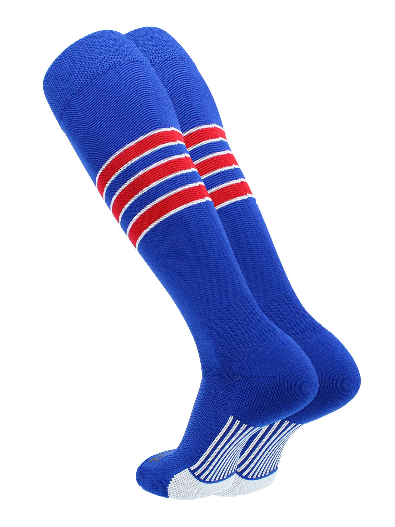 Baseball & Softball Socks | USA Made Dugout Series Striped | Over the Calf | Sizing for Youth Boys, Girls, Men, & Women's
