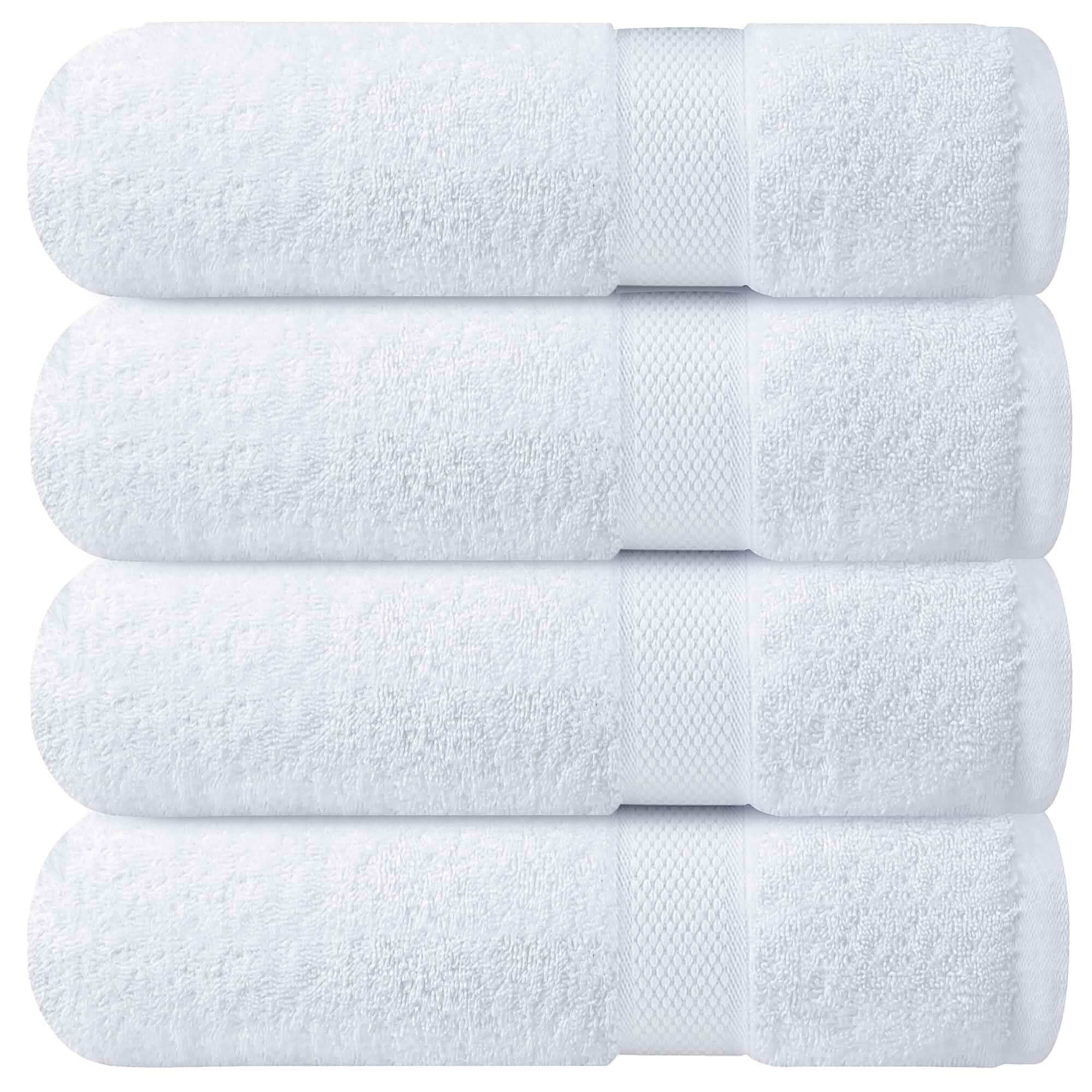 Infinitee Xclusives 100% Ring-Spun Cotton Bath Towels for Bathroom - Pack 4 Luxury Super Soft, Absorbent & Quick-Drying |27x54 inches| Large Bathroom Towels Set |600 GSM| Gym, Shower, Spa & Hotel Use