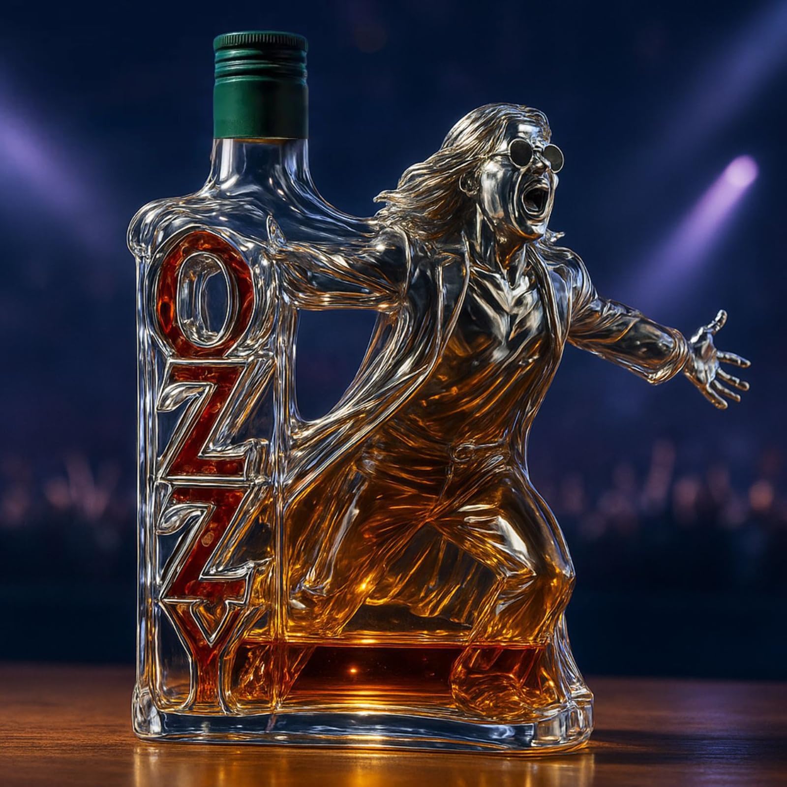 VHcgCGJ Animal-shaped decanter, 300ML Whiskey Decanter Wine Bottles Art Statue Figurine - Rock Band Shaped Decanters Sculpture(A)