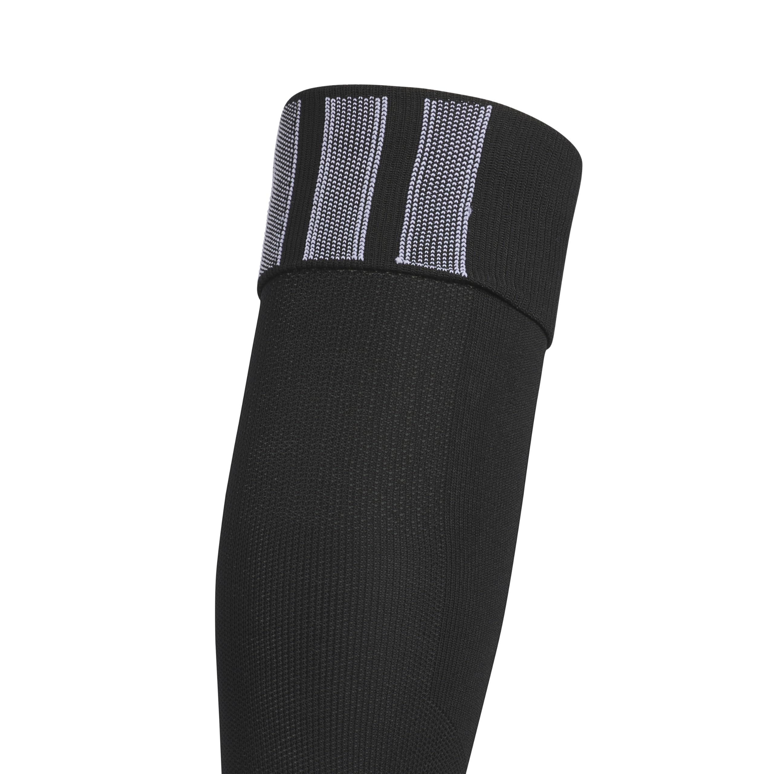 adidas Unisex-Fußballsocken für Männer, Frauen und Kinder (1er-Pack) – vorgeschnittene Socken für Schienbeinschoner, leichte athletische Passform, Wadenärmel (1 Stück), schwarz / weiß, L