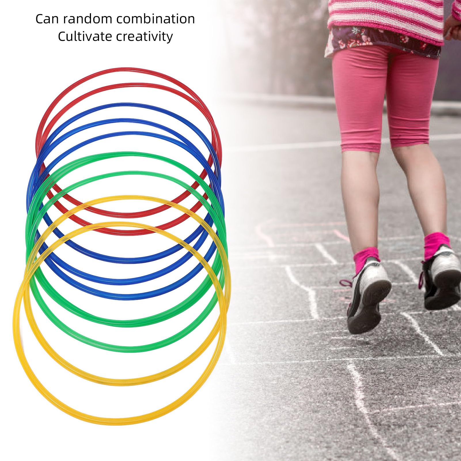 Alomejor Ensemble Cerceaux Entraînement Sensoriel Enfants Coordination Main-Pied