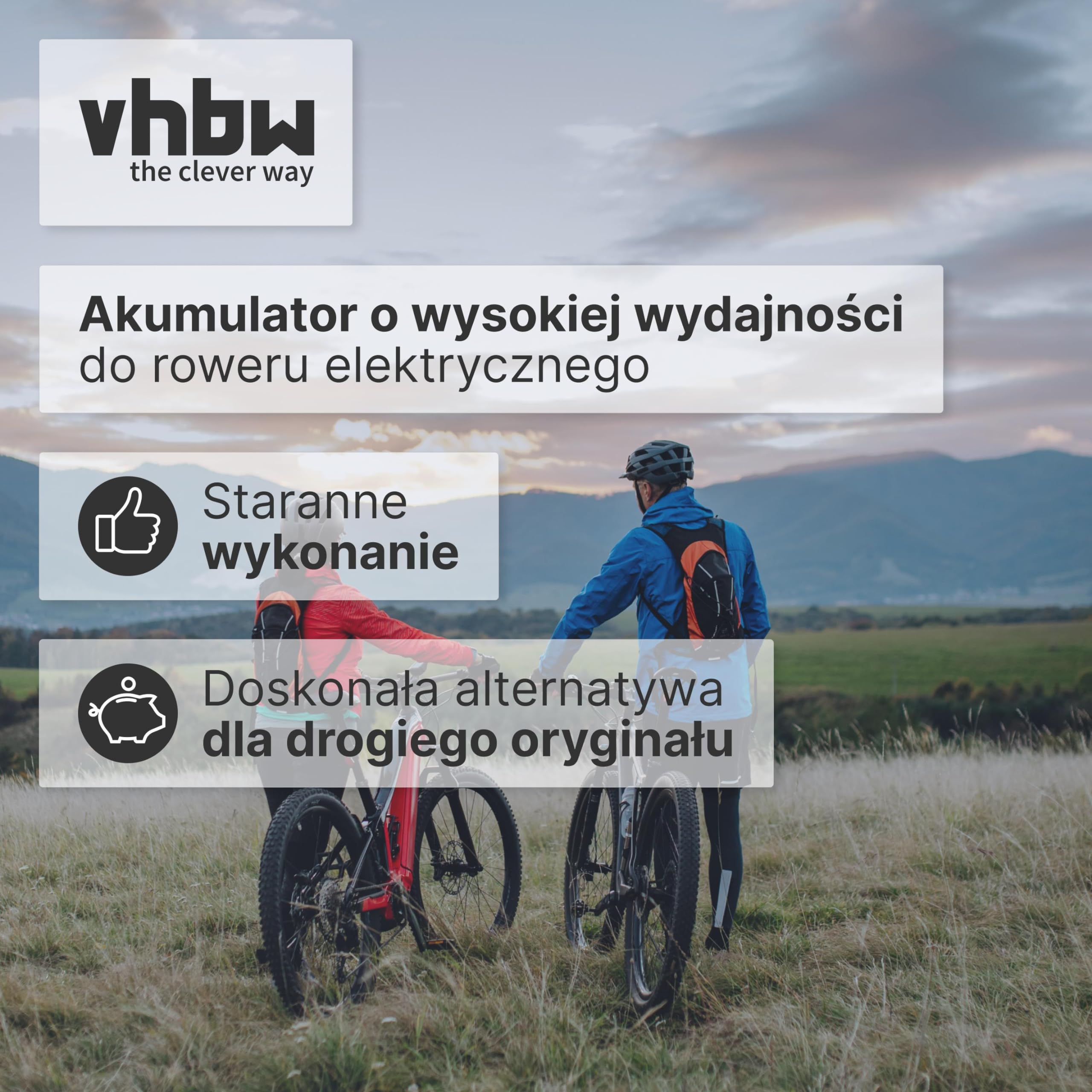 vhbw Akumulator pasujący do modelu Prophete z roku 2014: 52384 E-Bike rower elektryczny zastępuje Samsung SDI Side-Click 36 V akumulator (litowo-jonowy, 10400 mAh, 36 V)