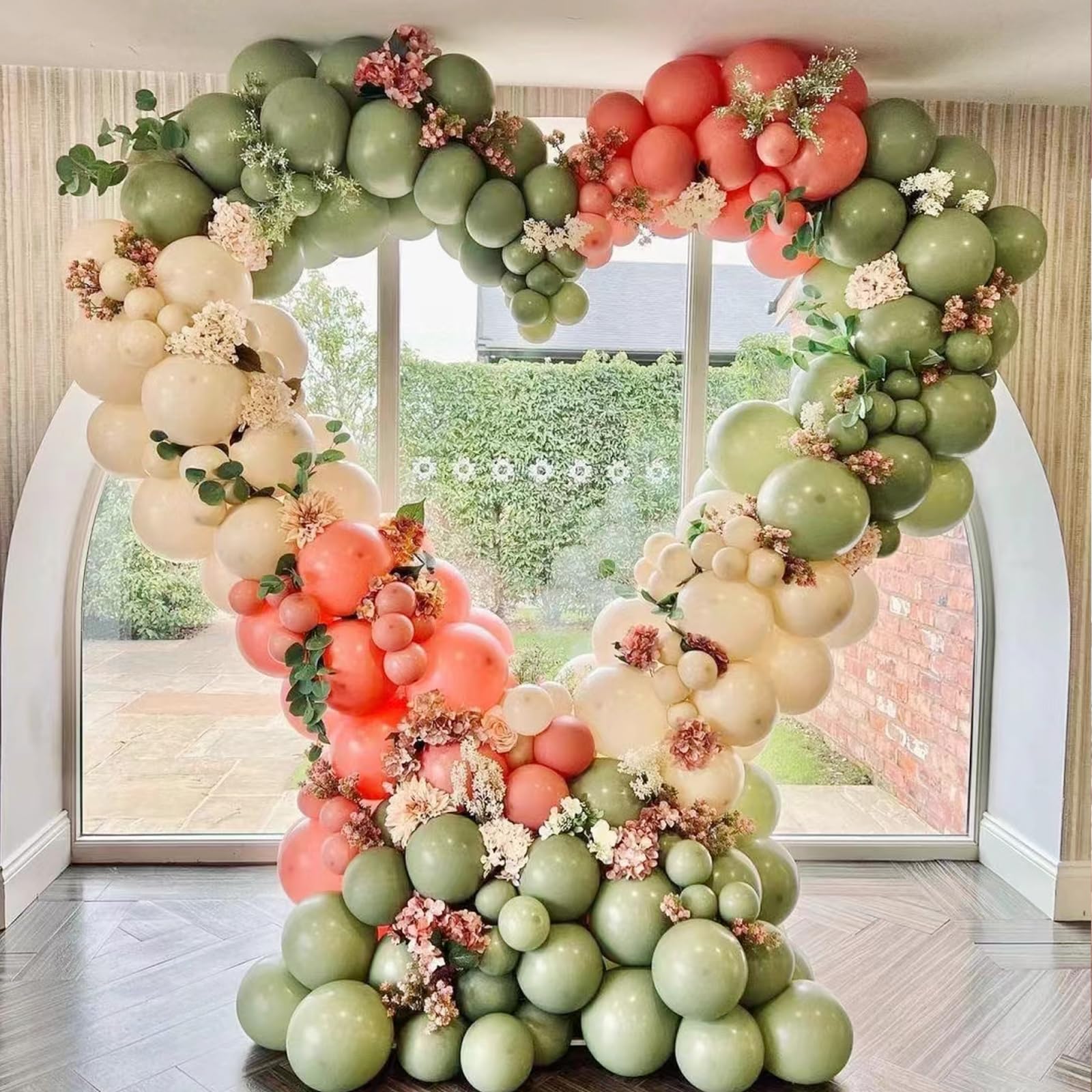 Doppelherz-Hintergrundständer aus Metall, 2,1 m, Herzbogen für Antrag, Hochzeit, Ballonbögen für Zeremonie, Valentinstag, Geburtstag, Party-Dekoration (weiß)