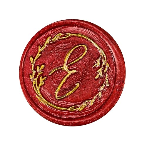 Miniatura 122 de Yoption Kit de sellos de cera con iniciales del alfabeto de 26 letras A-Z, sello de cera de sellado de letras vintage manuscritas a mano con 2 asas