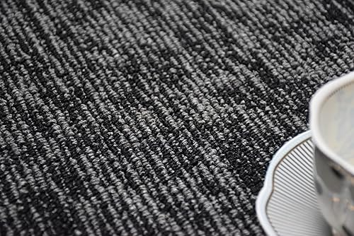 Miniatura 8 de Furnish my Place Alfombra moderna para interiores y exteriores, color gris oscuro, alfombra moderna, alfombra redonda, alfombra que admite mascotas