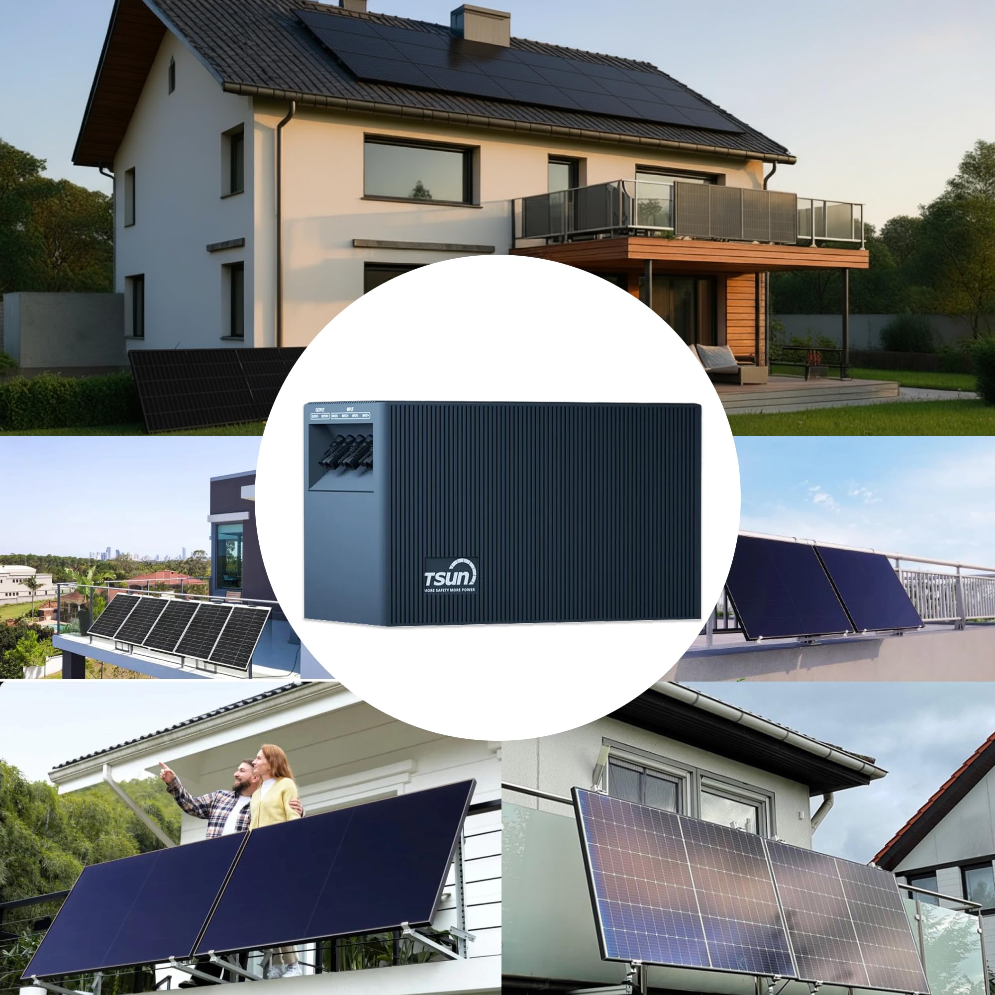 TSUN SOLARCAN TSOL-DCU2000Lite 2 kWh DC Solarspeicher LiFePO4, IP65, 2400 W PV Eingang, DC-gekuppelte Batterie für Balkon, Dach & Haus, Solarakku