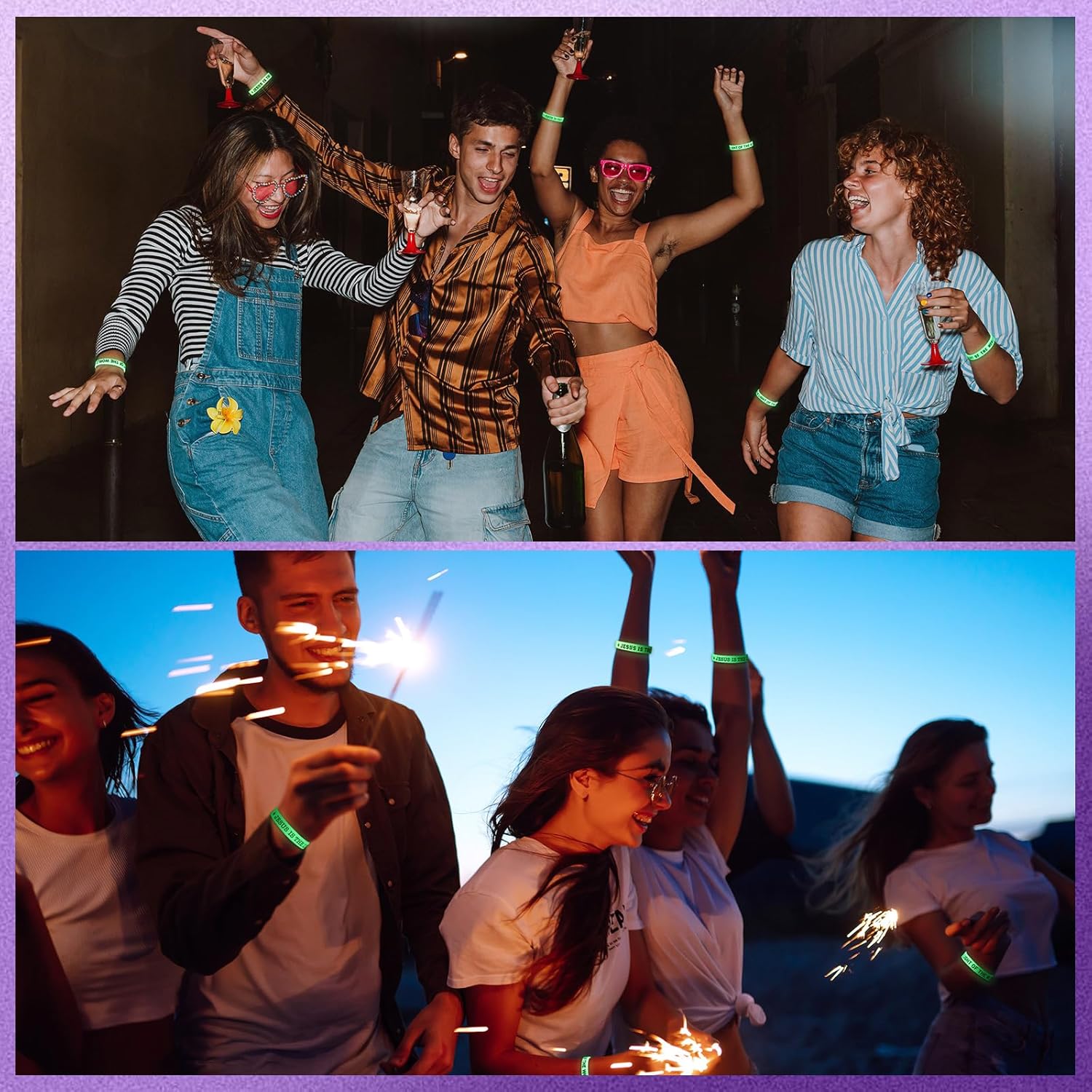 Jesus Is The Light of The World Glow in The Dark Wristband 10 Style Easter Colorful Religious Silicone Bracelet Christian Silicone Wristband Gift Easter Bible School Church Group - Image 3