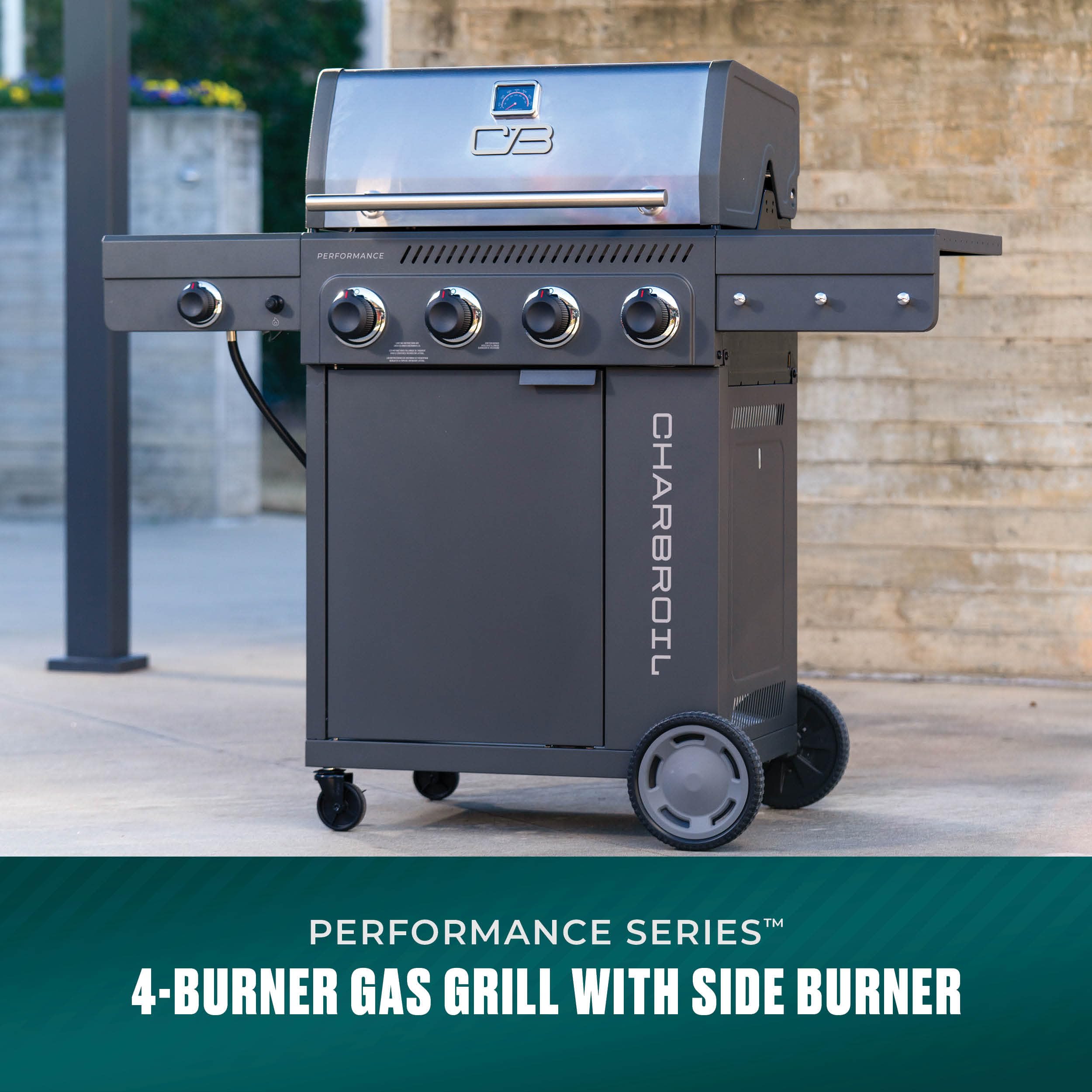 Charbroil 4-Burner Gas Grill Cabinet - Gray -2