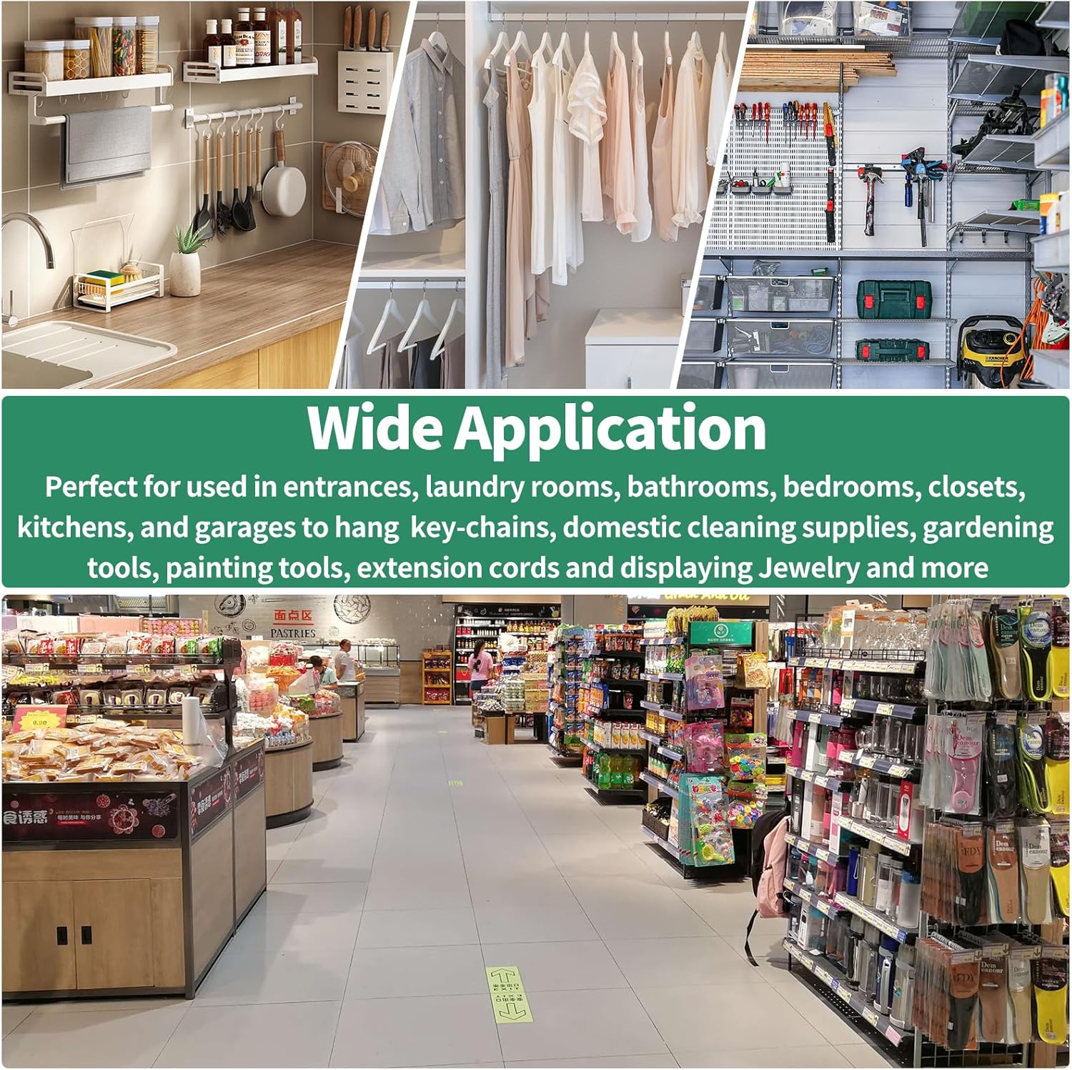 40 Pcs 4"/10CM Stainless Steel Wall Mounted Hooks with Protective Caps and Screws, Coat Bag Hat Utility Hook, Garage Tools Storage Organizer & Hanger for Office Kitchen Home Shop