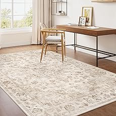 Black Area Rug 4x5 Office Entryway Rug Machine Washable Kitchen Vintage Distressed Non Slip Carpet Indoor Retro Floral Accent Throw Door Mat for Bathroom Bedroom Dining Living Room