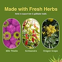 Vista 6 de Herbs Etc. Tónico para el hígado, suplemento para la salud de la vesícula biliar con fórmula herbal, ayuda a la salud general del hígado con cardo