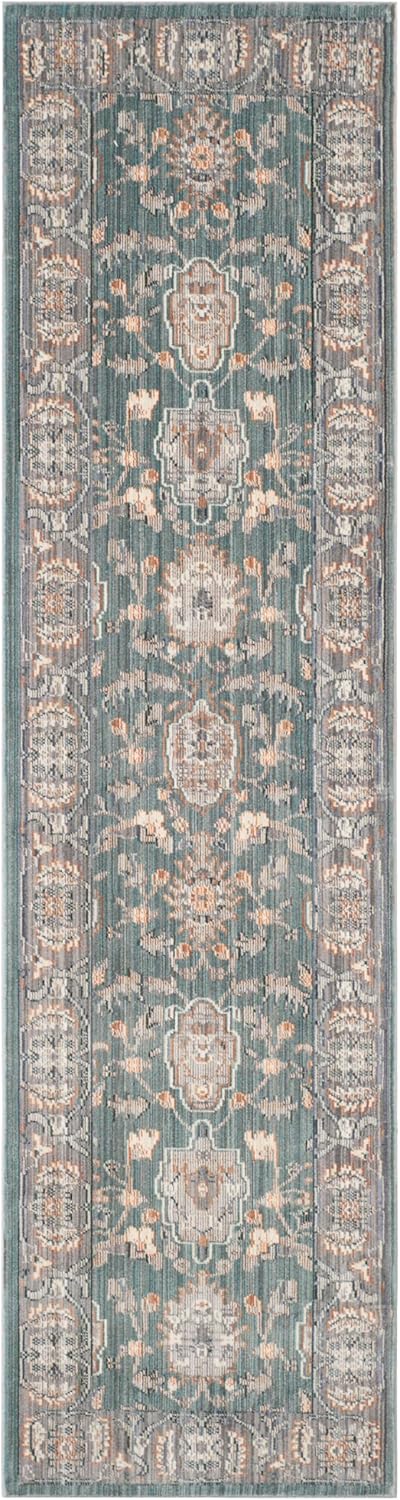 SAFAVIEH Valencia Collection Runner Rug - 2'3" x 8', Alpine & Mauve, Boho Chic Distressed Design, Non-Shedding & Easy Care, Ideal for High Traffic Areas in Living Room, Bedroom (VAL112B)