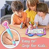 Vista 4 de Digiroot Bolígrafos capacitivos para niños, paquete de 3 con puntas de goma duraderas, compatibles con Fire, iPad, iPhone, tabletas Android