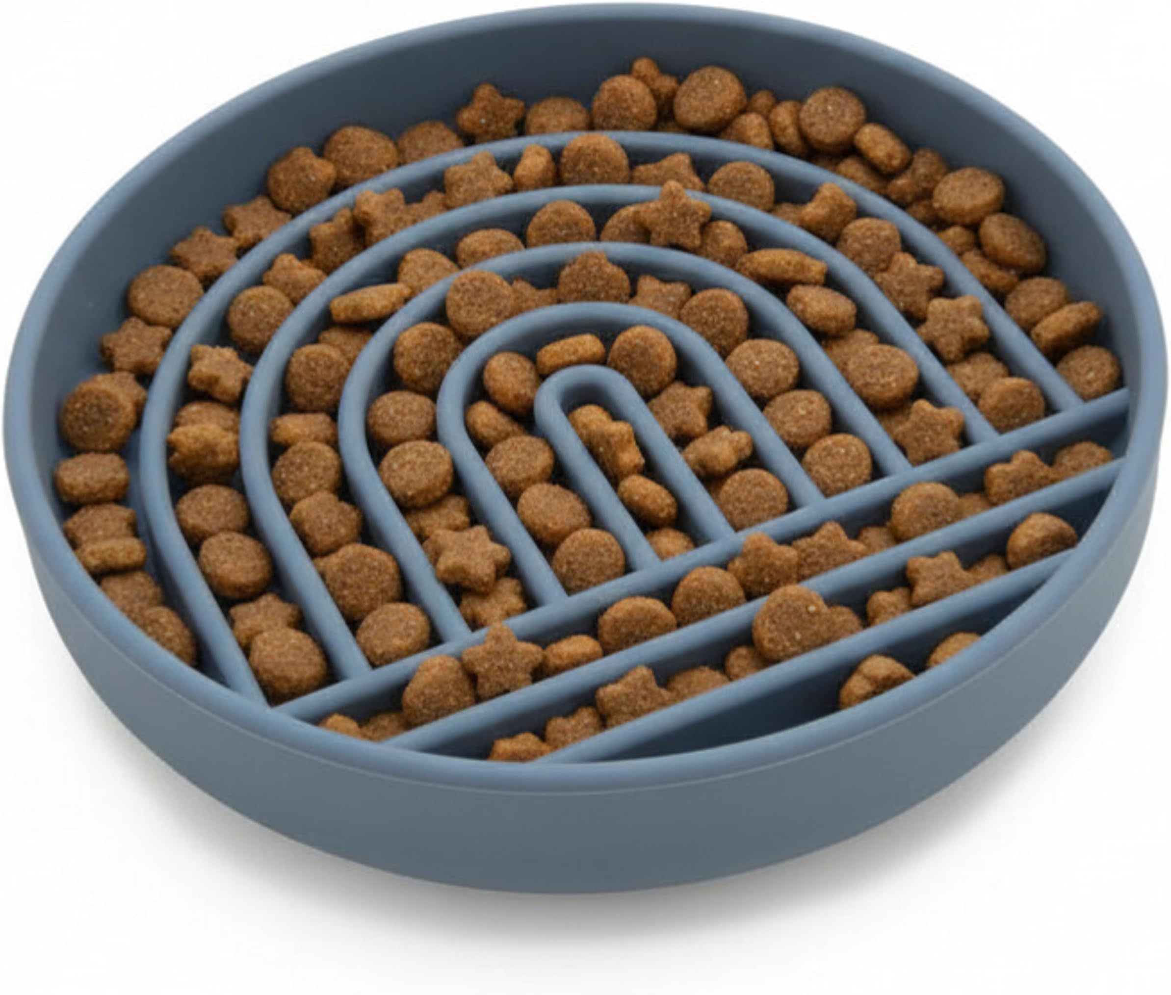 Should We Go? Slow Feeder for Dogs & Cats, The Slowdown Bowl Silicone Slow Eating Mealtime Solution with Modern Lick Mat Design, Reduces Gulping, Fits 1 Cup, 6” Across x 1.25” Tall, Small-Ocean