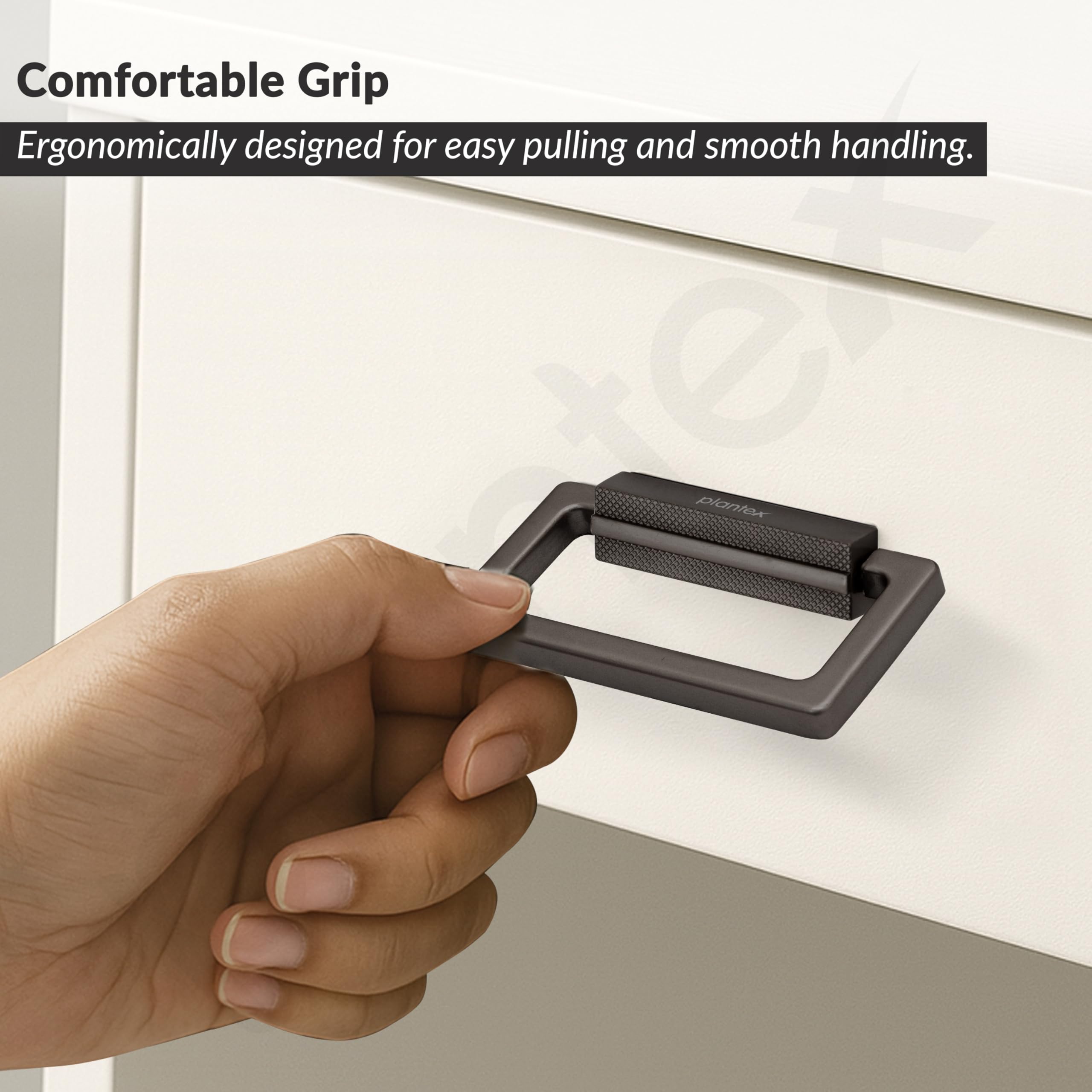 Plantex Rajwadi Drawer Kadi/Drawer Handle/Kadi for Drawers/Pull-Push Kadi for Home/Office Cabinet - Pack of 2 (Satin Black) — Amazon image 6