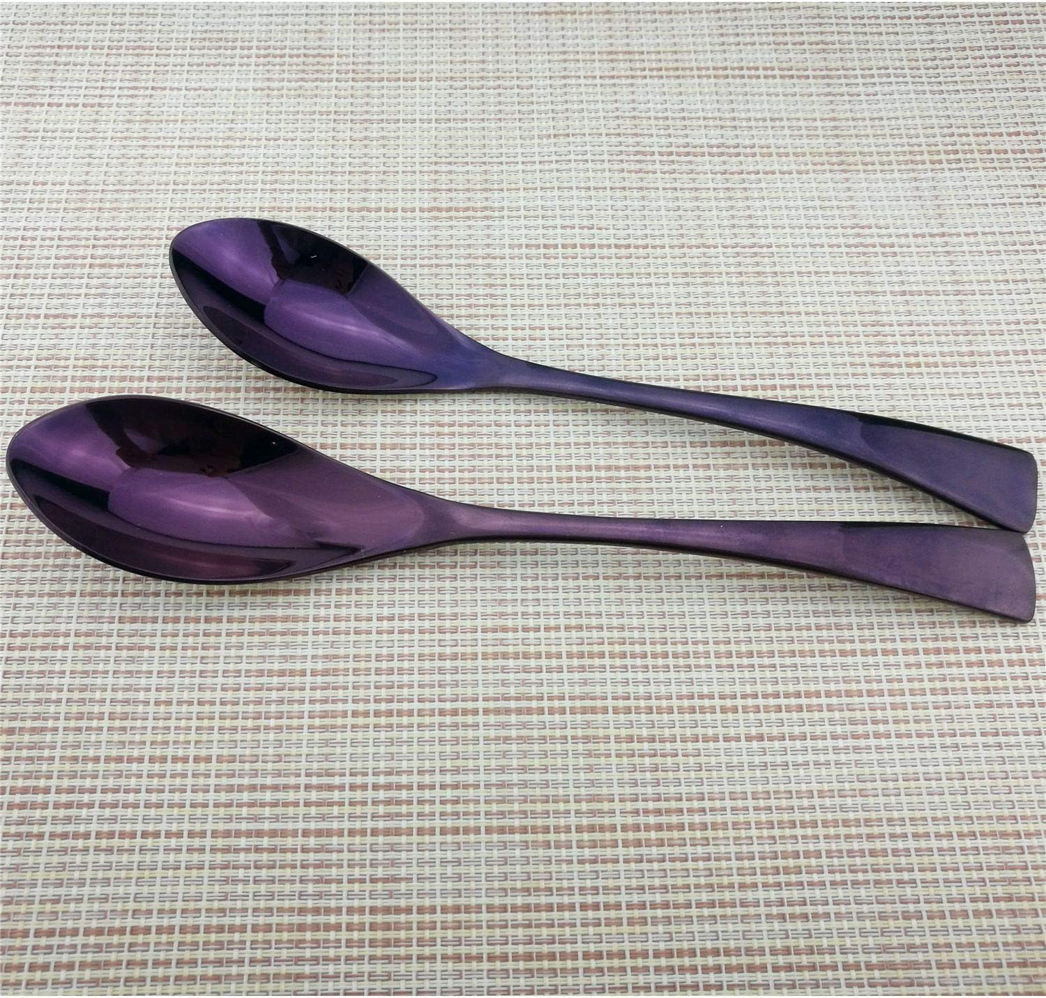 Stainless Steel Flatware Set, 20 Piece Shiny Purple Plated Stainless Steel Silverware Set Cutlery Sets, Service for 4 (20 piece)