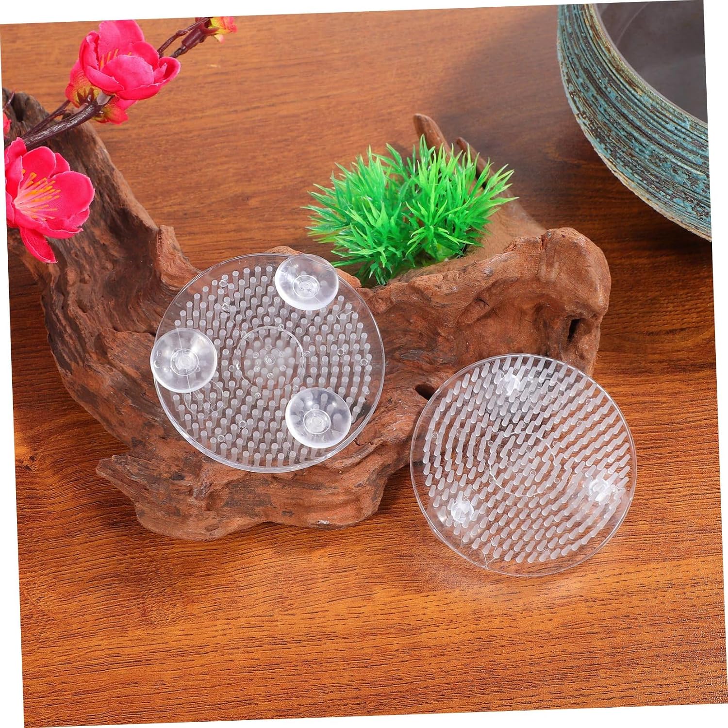 NUOBESTY 2 Pcs Plastic Flower Frog Holders for Floral Arrangements Flower Arrangement Insert Suction Cups for Vases and Floral Crafts