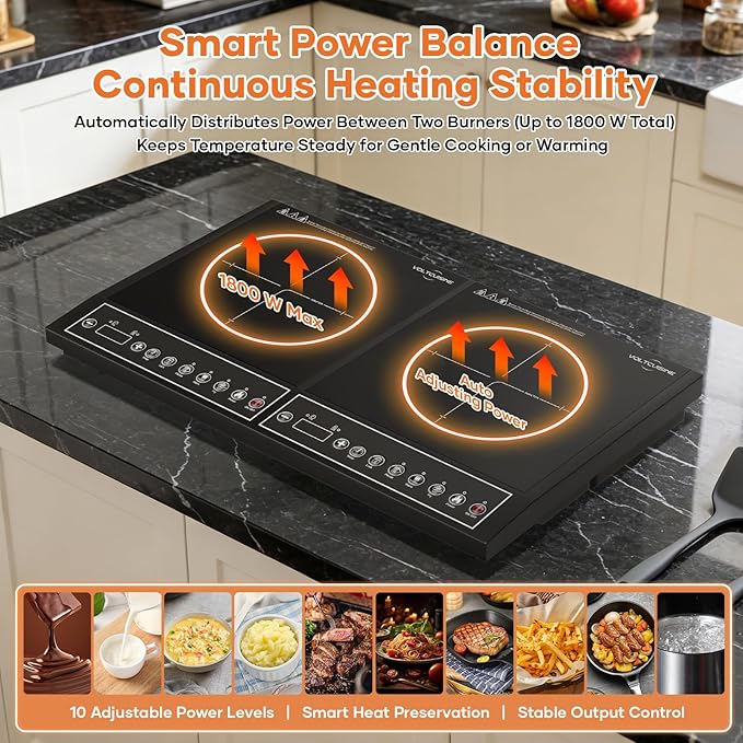 Estufa Vitrocerámica 2 Puestos 26" x 15.75" x 4.53" 110V miniatura 4