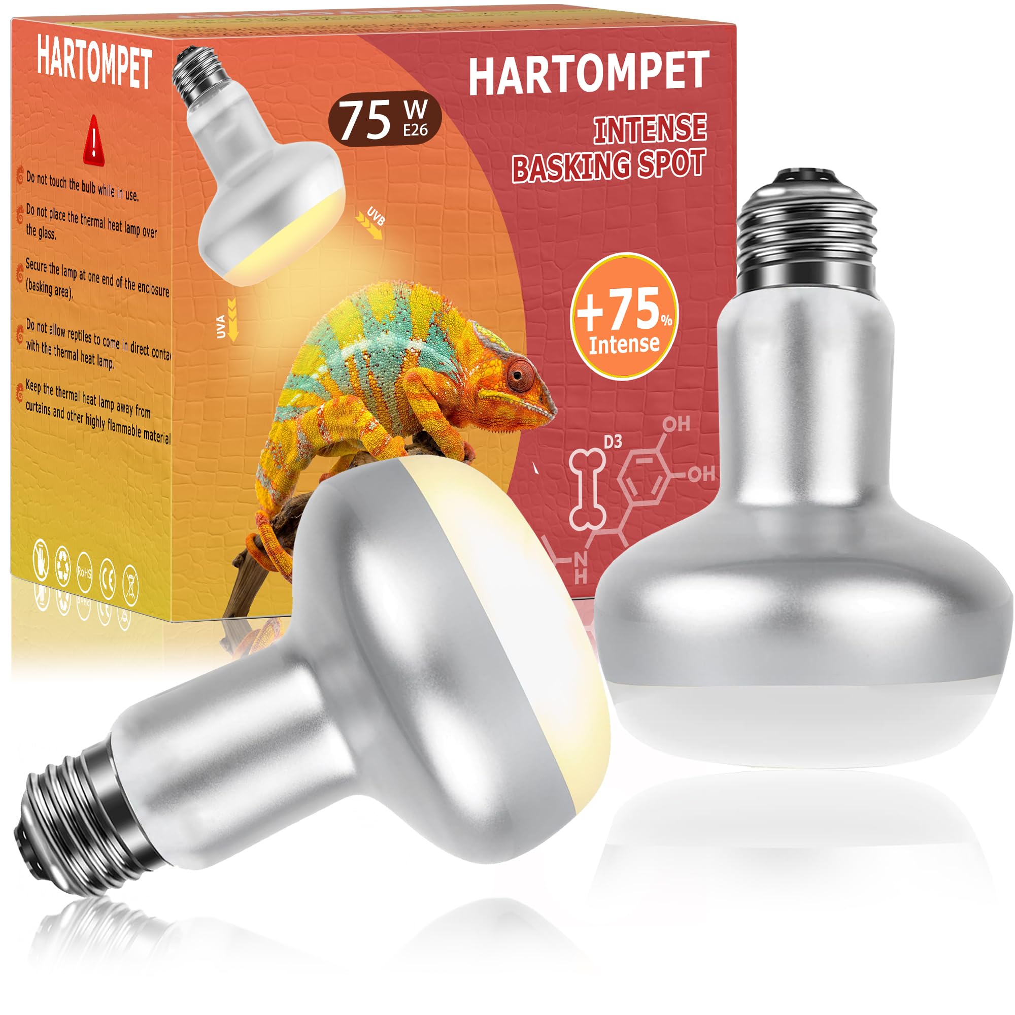 100W High-Output Reptile Basking Spot Lamp, Daylight Heat Bulb