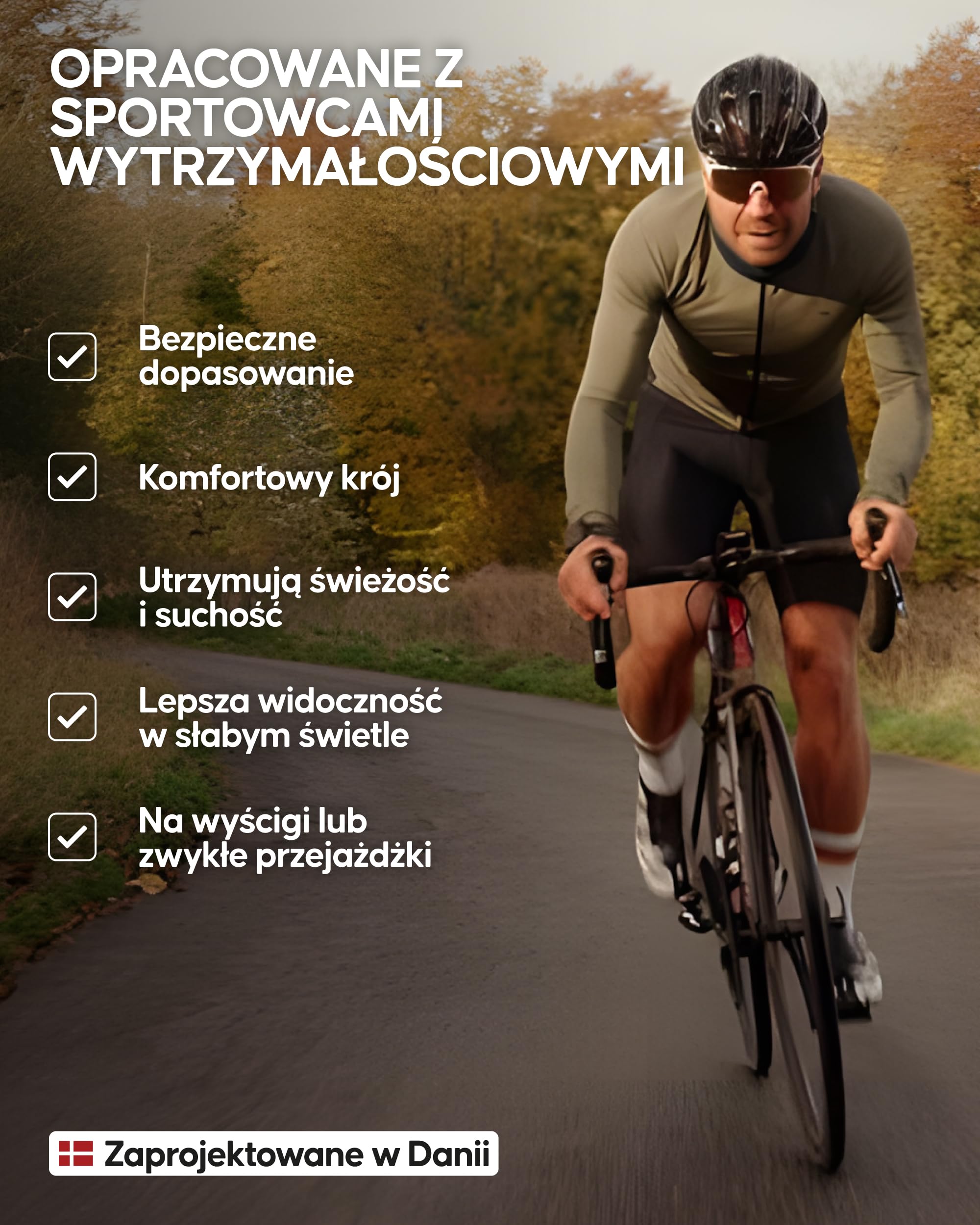 DANISH ENDURANCE Męskie Spodenki Rowerowe, z Wkładką 3D Pro, Męskie Szorty Rowerowe, Szybkoschnące, do Jazdy Długodystansowej