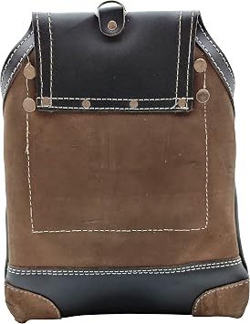 Carpenter Tool Pouch 3150, Black Oil-Tanned Leather 10 Pockets | Full-grain leather with 2 hammer holders and reinforced seams for dependable daily jobsite use