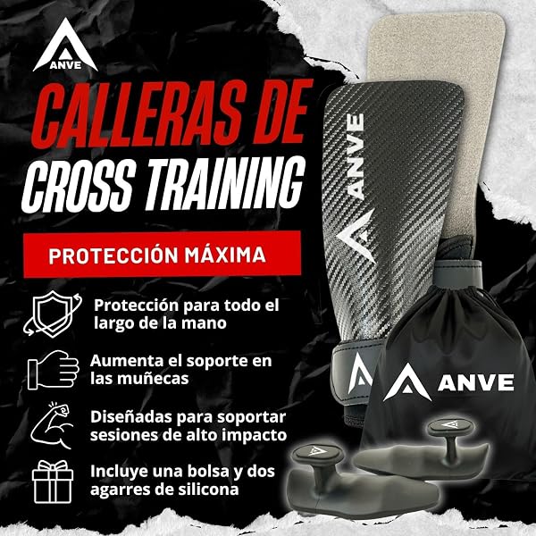 ANVE®️ Calleras para Crossfit de Microfibra de Carbono + Bolsa de Almacenamiento + Agarre de Silicona con Estuche de Almacenamiento | Calleras Crossfit para Calistenia, Gimnasio, etc. - 2