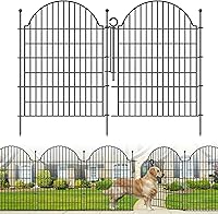 Vista 16 de Valla de Jardín, 22 pulgadas (Alto) x 10.83 pies (Largo) Valla de Metal Arqueada Resistente al Óxido Sin Excavación Borde de Valla de Jardín, Estaca