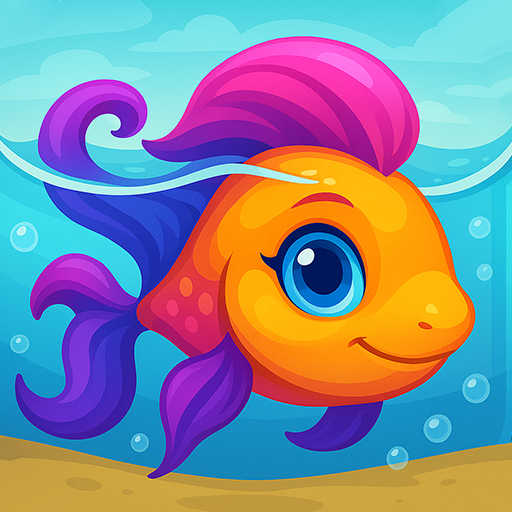 子供のための魚の動物サロン - 女の子のための魚のペットの美容変身ファッションゲーム