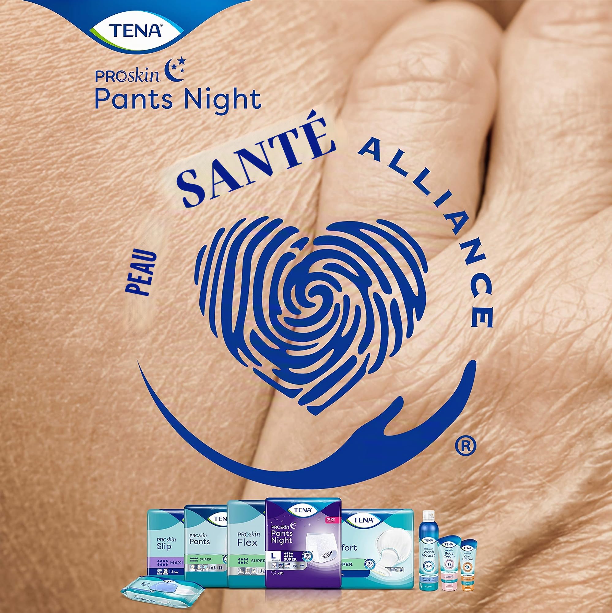 Tena Proskin Super Night Lot de 8 paquets de 10 culottes Taille L