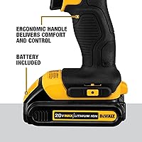 Vista 4 de DEWALT Juego de Taladro Atornillador Inalámbrico de 20V Max, 2 Velocidades, Motor de Alto Rendimiento, Incluye 2 Baterías de Iones de Litio XR