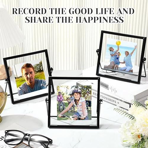 Miniatura 6 de Juego de 12 marcos de fotos de metal de 4 x 6 pulgadas, marcos de metal para oficina, marcos de fotos de vidrio de metal a granel para oficina,