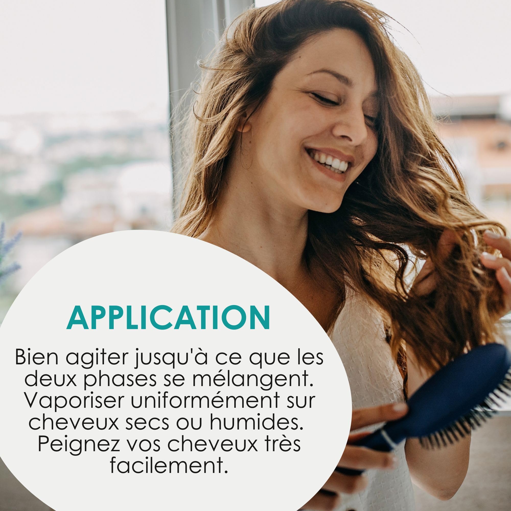 Jean & Len Leave-In Conditioner démêlant biphasé, pour tous types de cheveux, démêle & facilite le coiffage, Detangling Spray, sans silicones & parabènes, végane, 100 ml