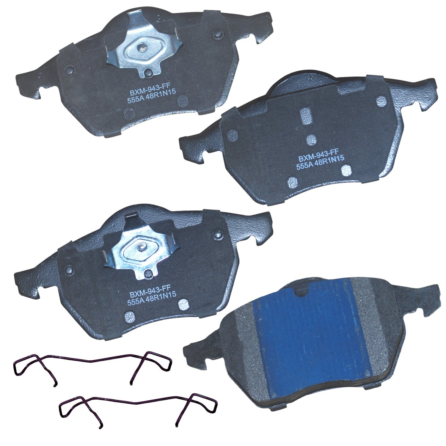 Bendix Premium SBM555A Semi-Metallic Front Brake Pads for Audi A3 1998, A4 2000-1997, A4 Quattro 2000-1997, S3 2004-2002, Seat Leon 2006-2001, Volkswagen Passat 1999-1998