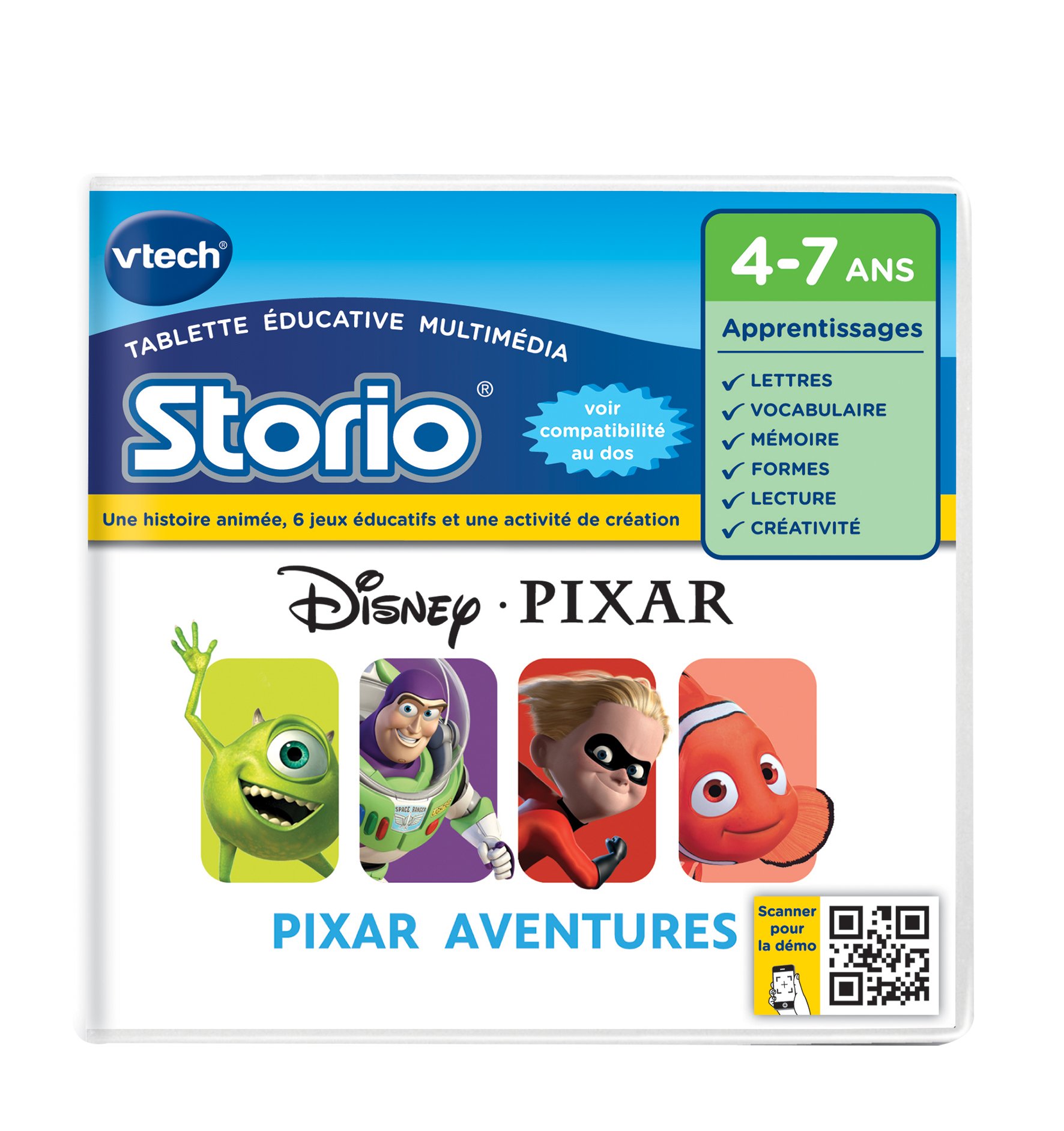 VTech Storio Jeu Éducatif Électronique Les Héros Pixar Toy Story Némo Et Monstres