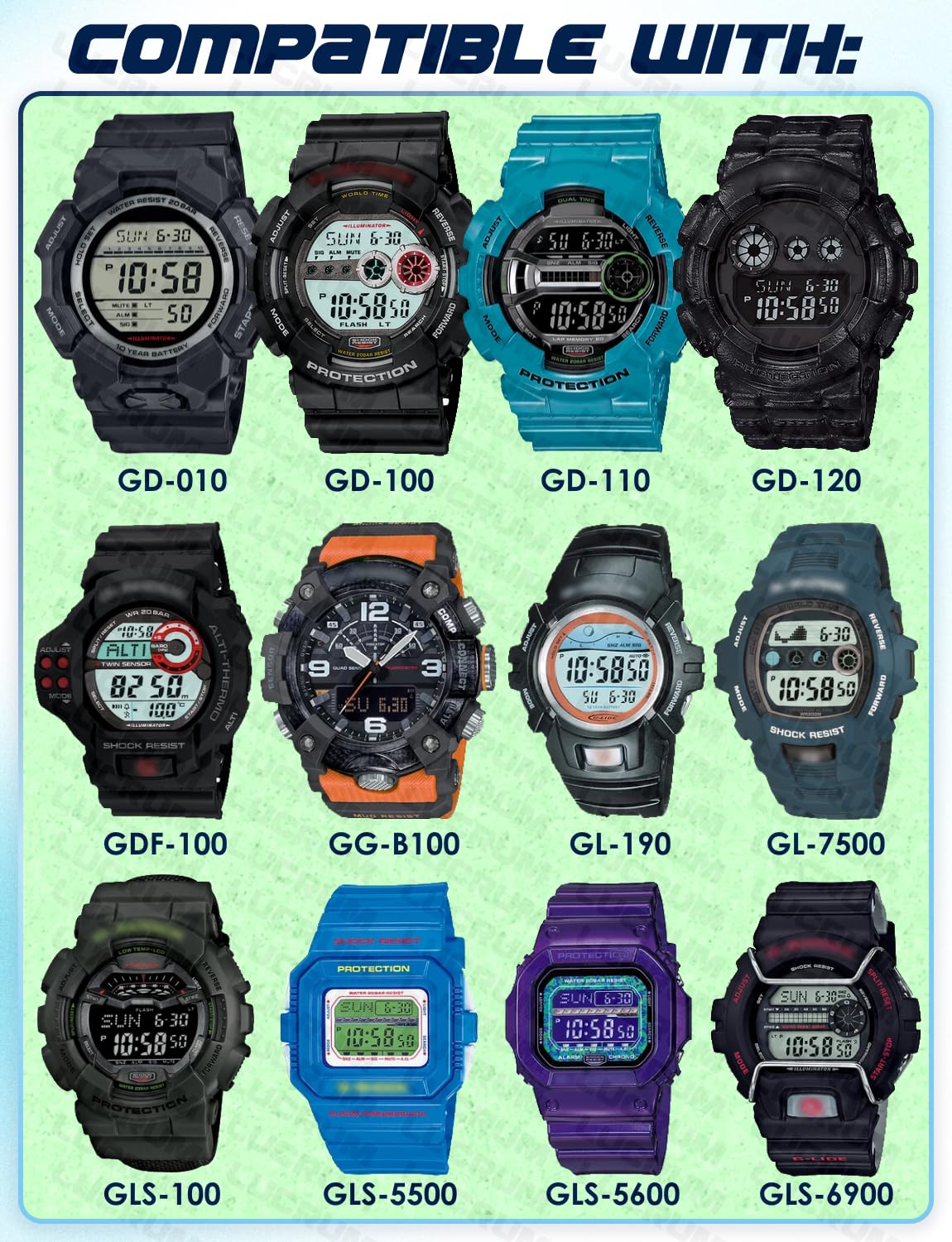 G-SHOCK　GLS-5500CC電池新品 Amazon.com: Lucrum 2-Pack Watch Battery for Casio G Shock