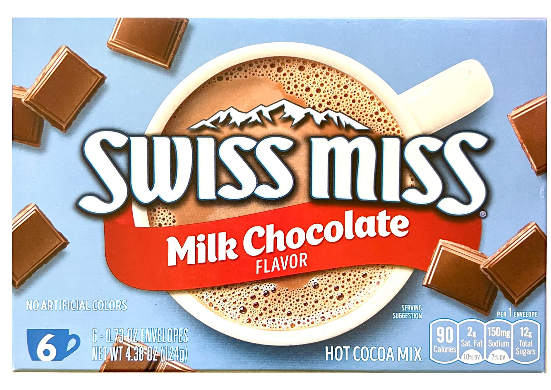 Swiss Miss Milk Chocolate Hot Cocoa Mix, Caffeine Free, 12 Count Box