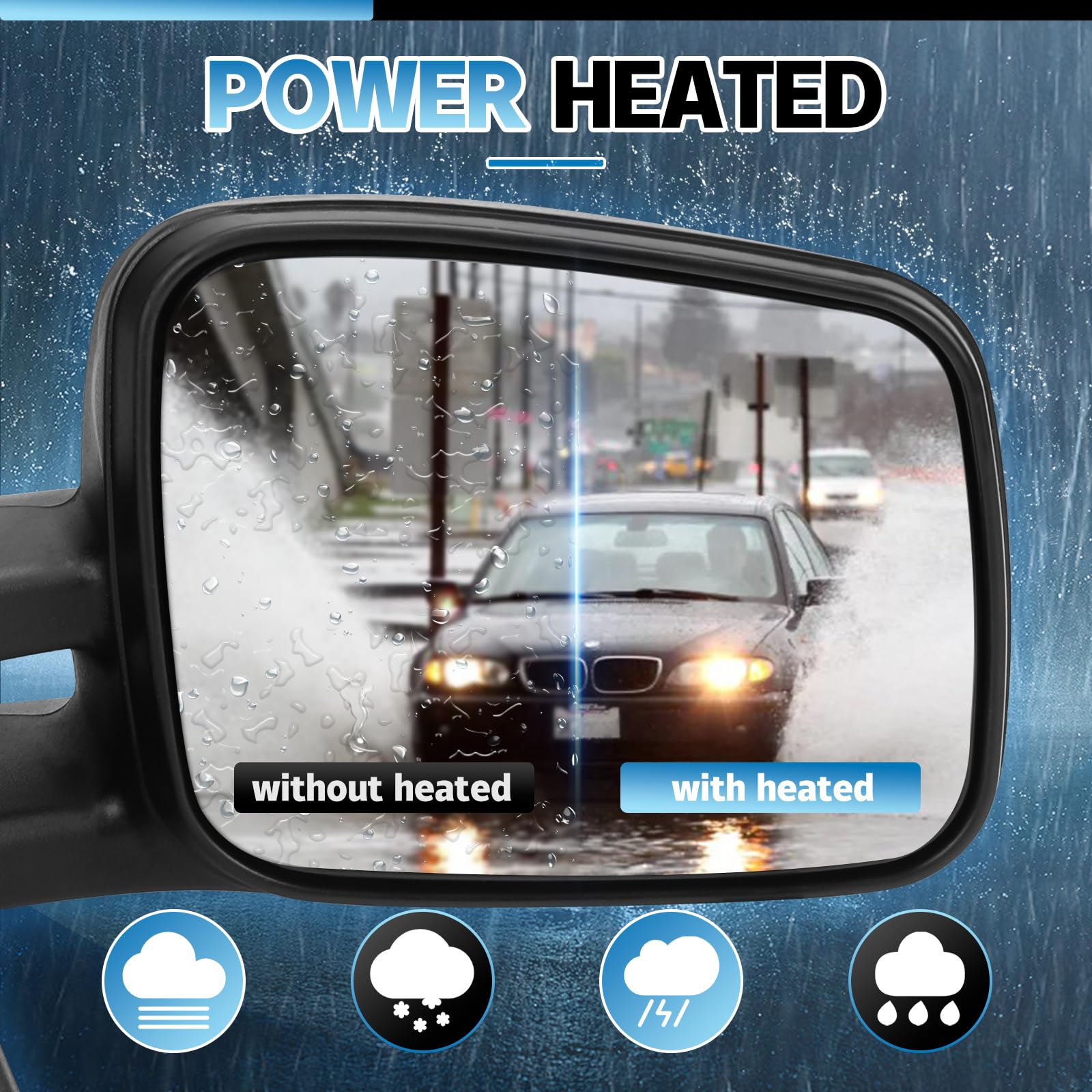 HZ-DESIGN Specchietto Laterale Specchio Sinistro Manuale Vetro Plan Compatibile Con VW T4 7/1990-3/2003 - Foto 4