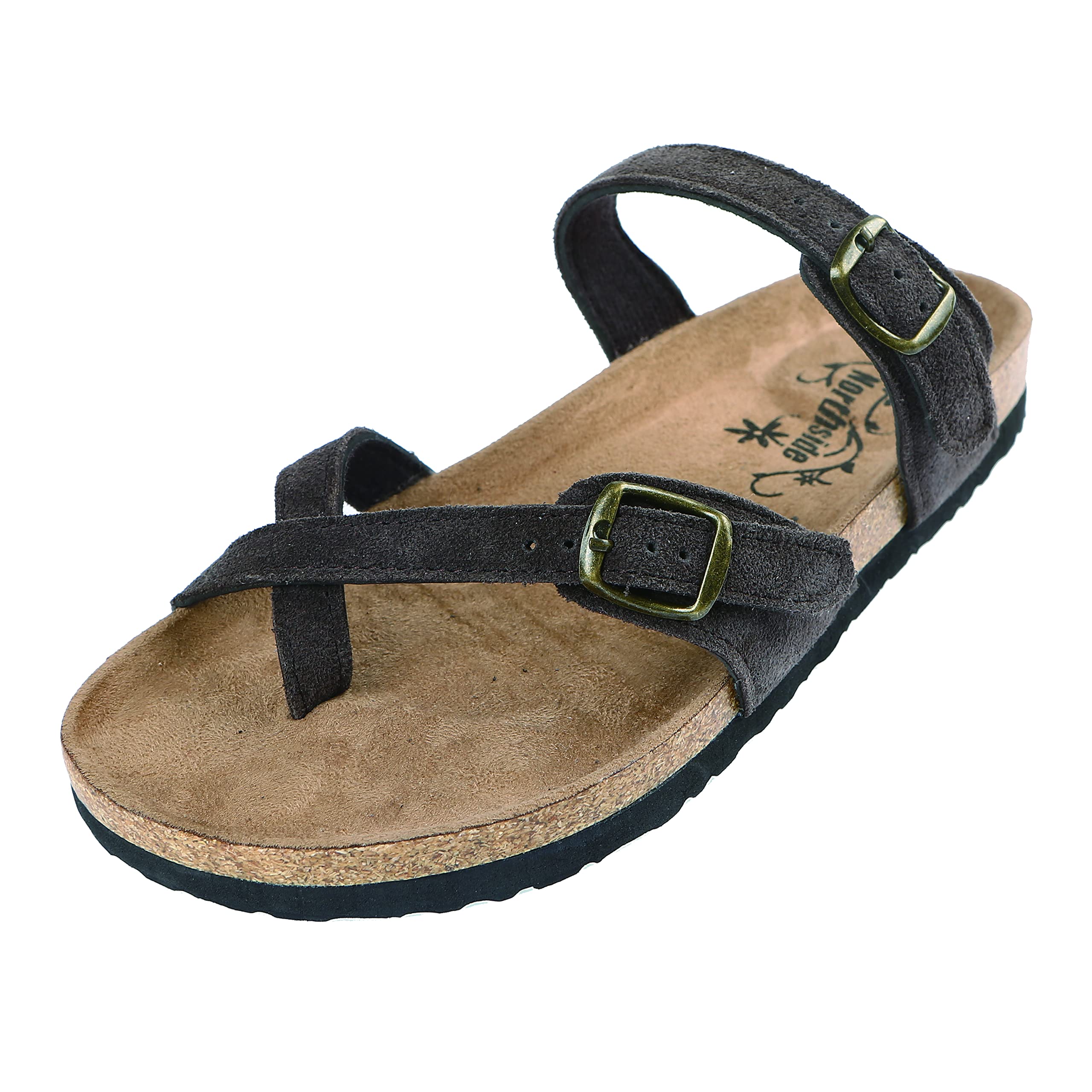 NorthsideWomens Anya Leather Strap Cork Sandal