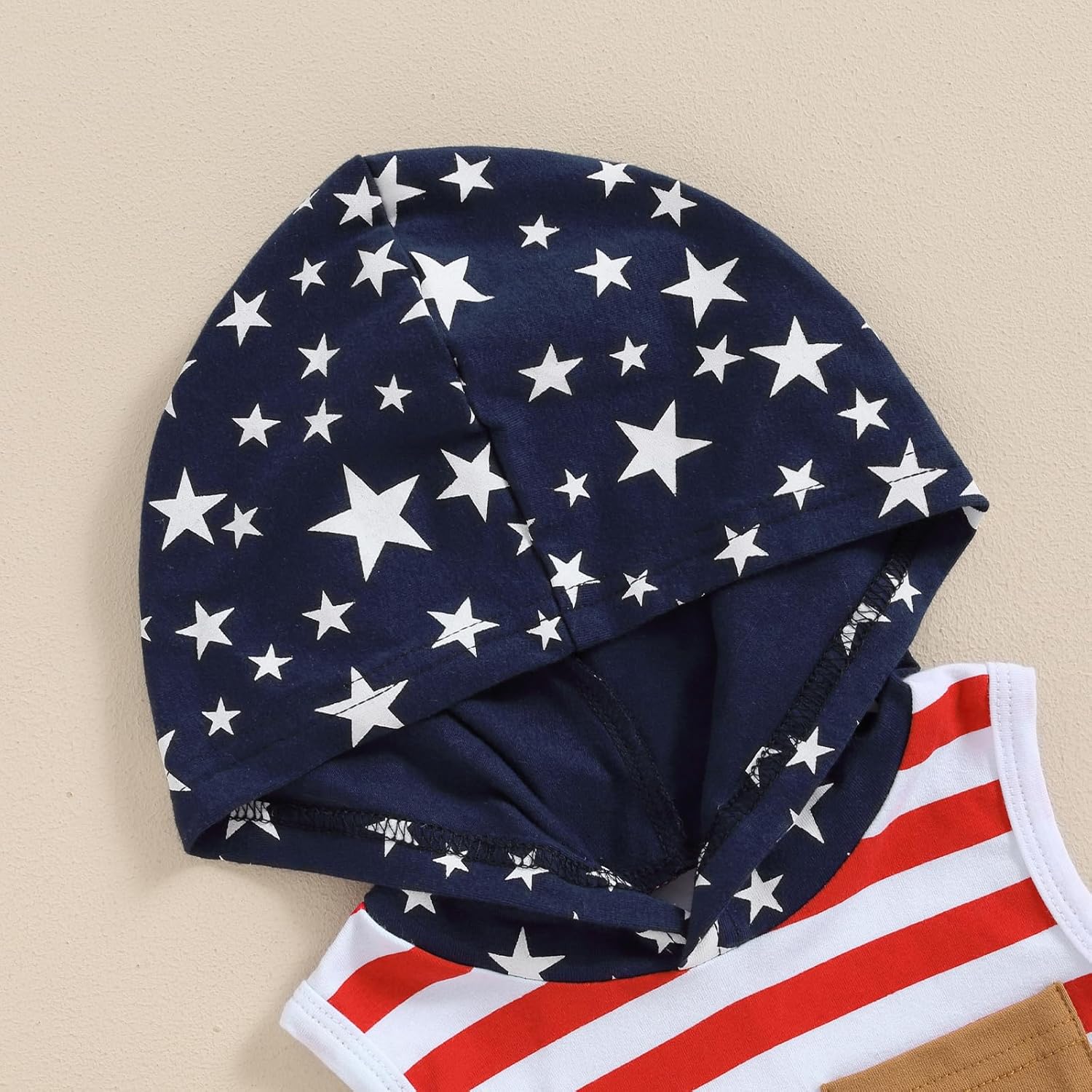 BemeyourBBs Toddler Baby Boy Summer Outfit Hooded Top with Pocket and Elastic Waist Shorts Set Infant Boy Clothes - Image 4