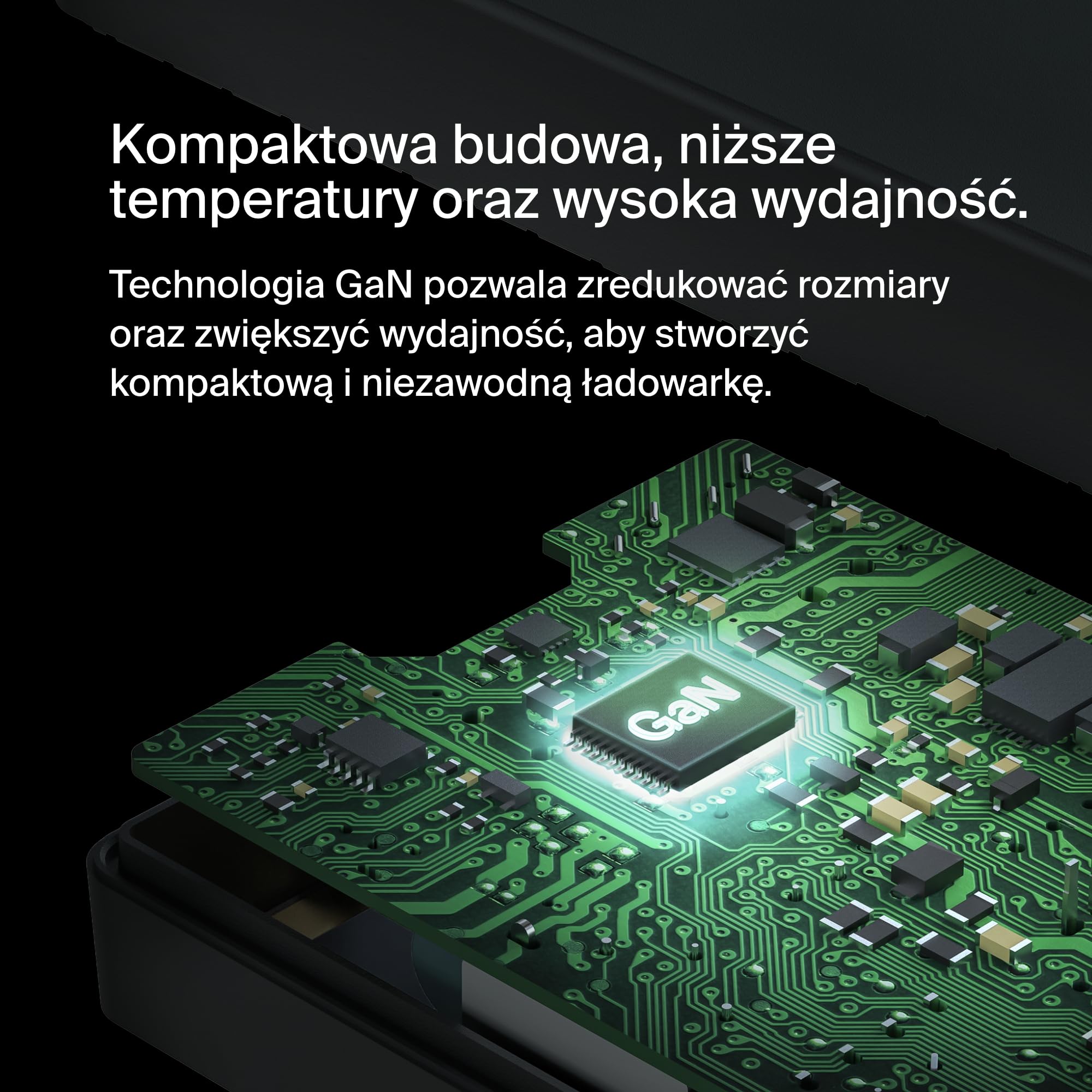 Belkin Connect Core zasilacz ładowarka USB-C GaN, szybkie ładowanie, uniwersalny port USB-C, zasilanie Power Delivery 100W, kabel 2,5 m, do konsoli, MacBooków, laptopów Windows i Chromebooków