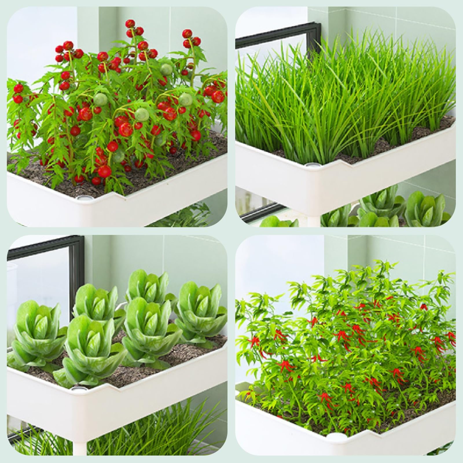 Sistema de cultivo hidropónico, cama de jardín elevada vertical con ruedas, carrito de plantación de varios niveles para frutas y verduras