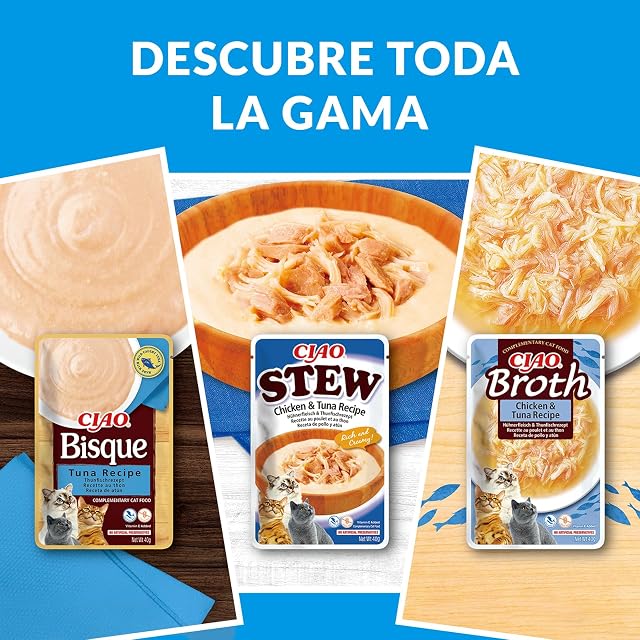 Foto 5 de 6 de INABA Ciao Bisque, Alimento Húmedo para Gatos, Receta de Atún, 40g