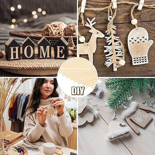 Miniatura 7 de Paquete de 36 hojas de madera contrachapada de tilo de 18 pulgadas, tableros de madera sin terminar para manualidades para proyectos láser de