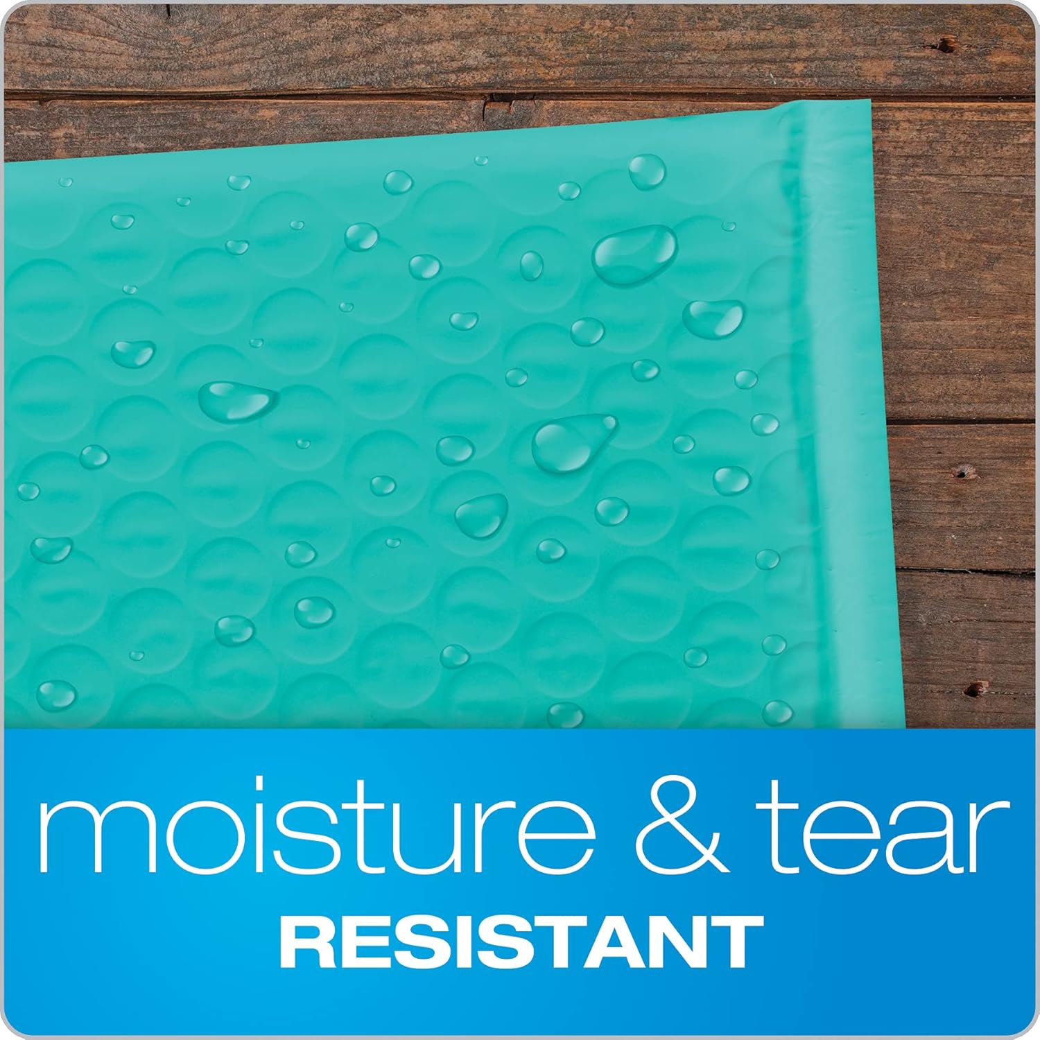 Quality Park Bubble Mailers, 6 x 9 Shipping Envelopes, Water Resistant Teal Poly Padded Envelopes, Redi-Strip Peel Off Closure, 50 Per Box (QUA85857) : Everything Else