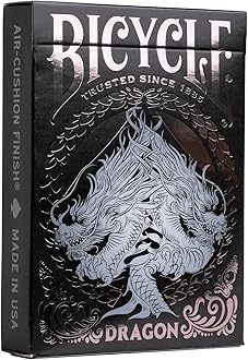 Bicycle Adult Black Dragon Playing Card Games - 1 Deck, Air Cushion Finish, Professional, Superb Handling & Durability, Great Gift For Card Collectors