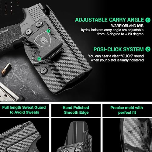 Miniatura 4 de Funda P365XL, funda IWB Kydex ajuste a medida pistola Sig Sauer P365 XL de 0.354 in, funda de transporte oculta en la cintura interior para Sig